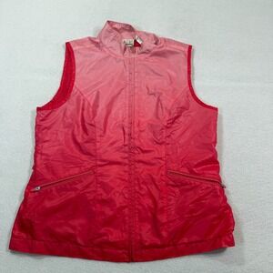 EP Pro Golf‎ Vest Medium Full Zip Mock Neck Relaxed Sports Zip Pockets